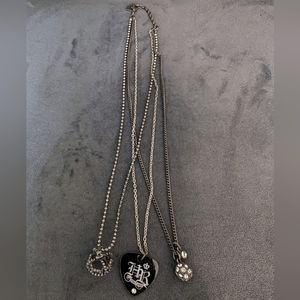 Hard Rock Cafe charm 3 layer necklace